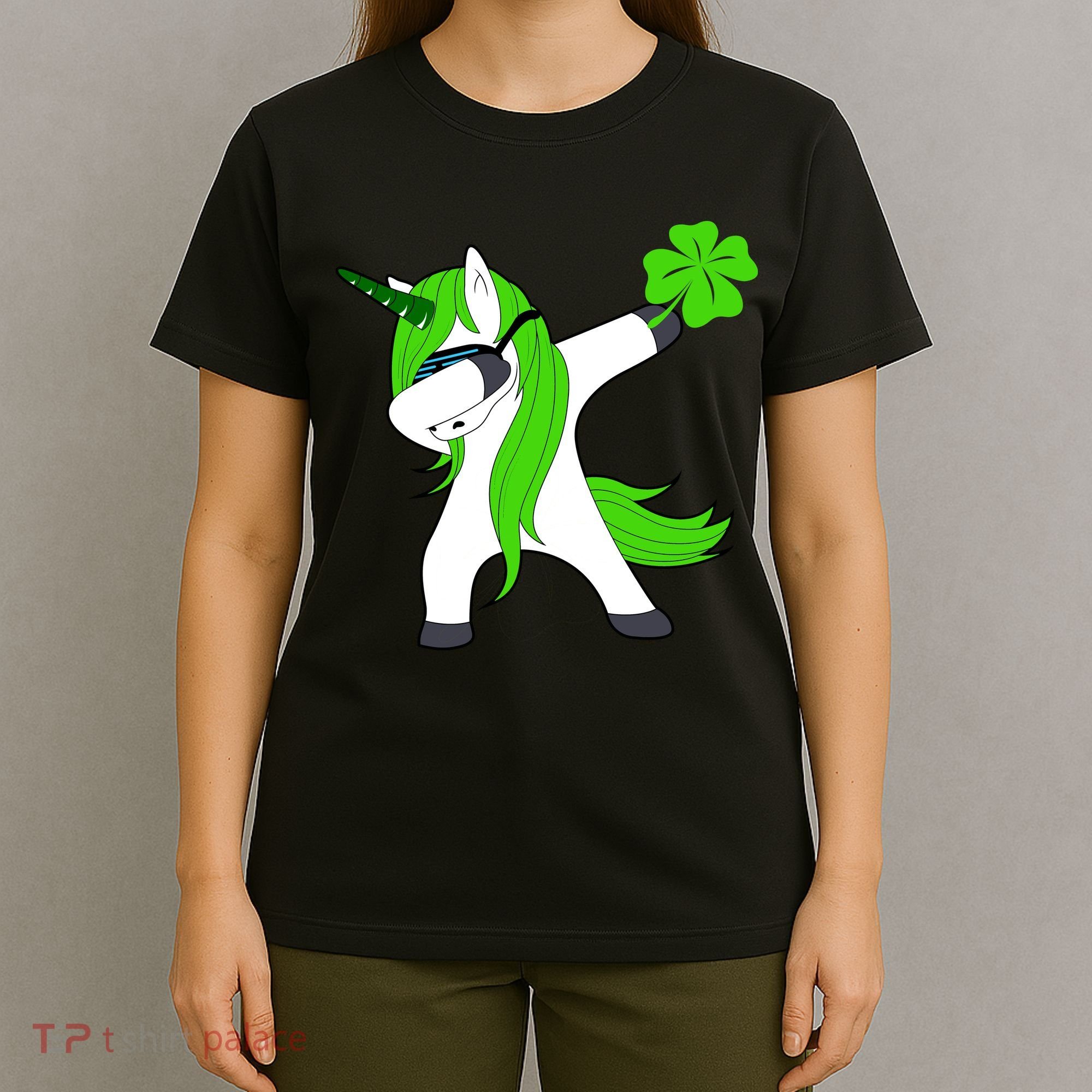 St. Patrick's Day Dabbing Irish Unicorn T-Shirt