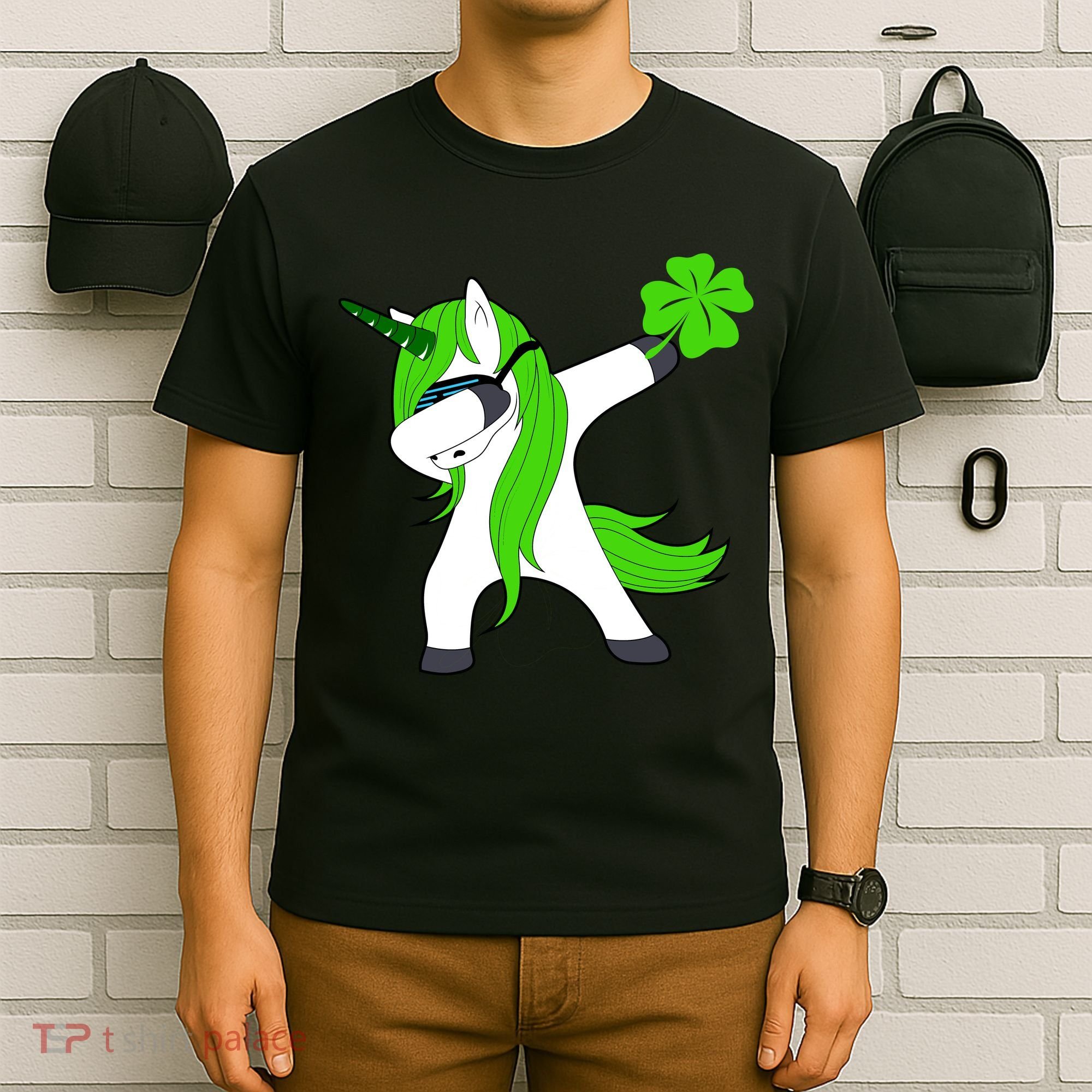 St. Patrick's Day Dabbing Irish Unicorn T-Shirt