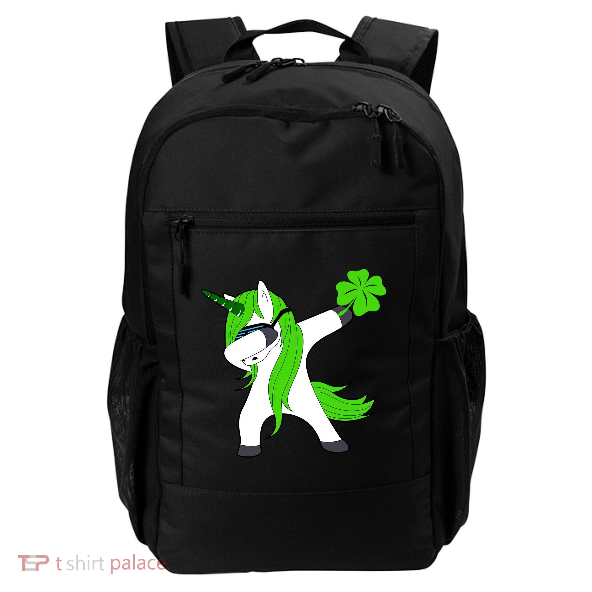 St. Patrick's Day Dabbing Irish Unicorn Backpack