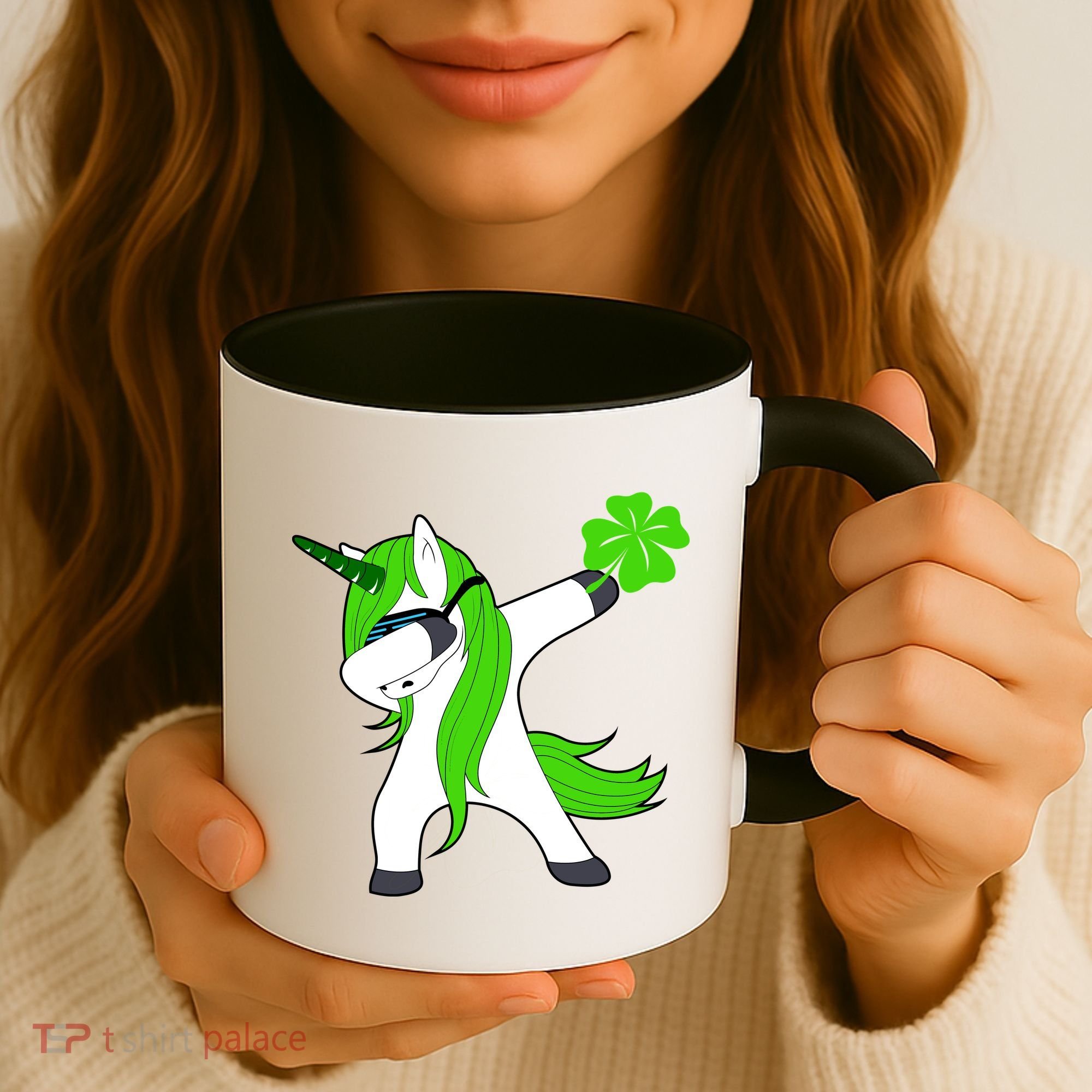 St. Patrick's Day Dabbing Irish Unicorn Coffee Mug