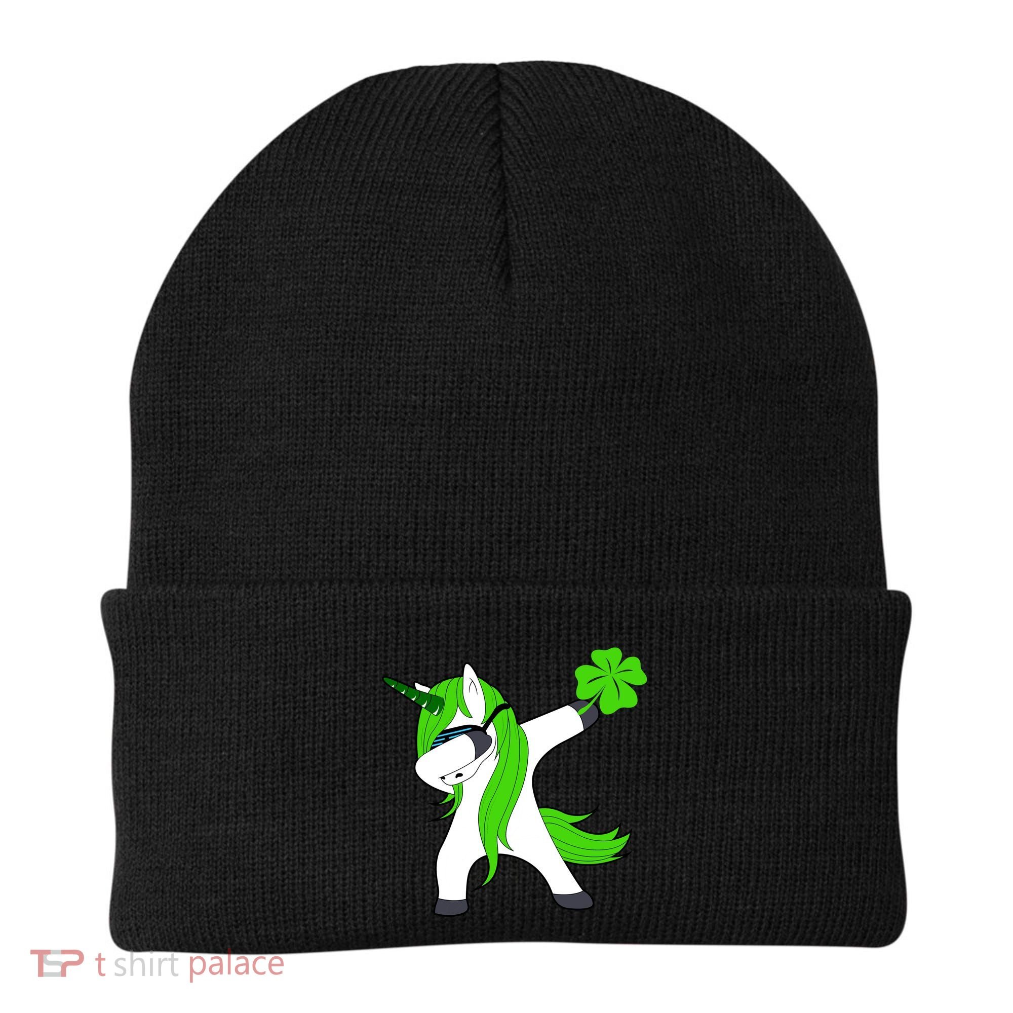 St. Patrick's Day Dabbing Irish Unicorn Beanie