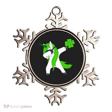 St. Patrick's Day Dabbing Irish Unicorn Ornament