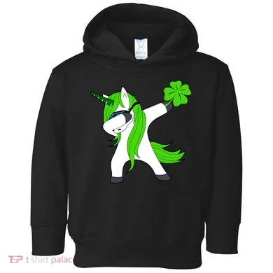 St. Patrick's Day Dabbing Irish Unicorn Toddler Hoodie
