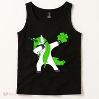 St. Patrick's Day Dabbing Irish Unicorn Tank Top thumb 2