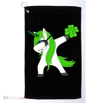 St. Patrick's Day Dabbing Irish Unicorn Golf Towel