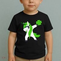 St. Patrick's Day Dabbing Irish Unicorn Toddler T-Shirt thumb 2