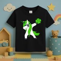 St. Patrick's Day Dabbing Irish Unicorn Toddler T-Shirt thumb 3