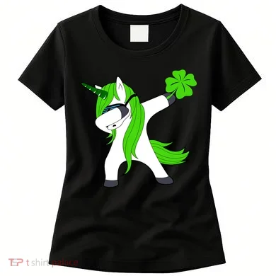 St. Patrick's Day Dabbing Irish Unicorn Women's T-Shirt