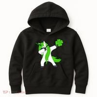 St. Patrick's Day Dabbing Irish Unicorn Kids Hoodie thumb 0