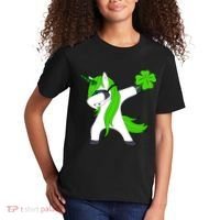 St. Patrick's Day Dabbing Irish Unicorn Kids T-Shirt thumb 2