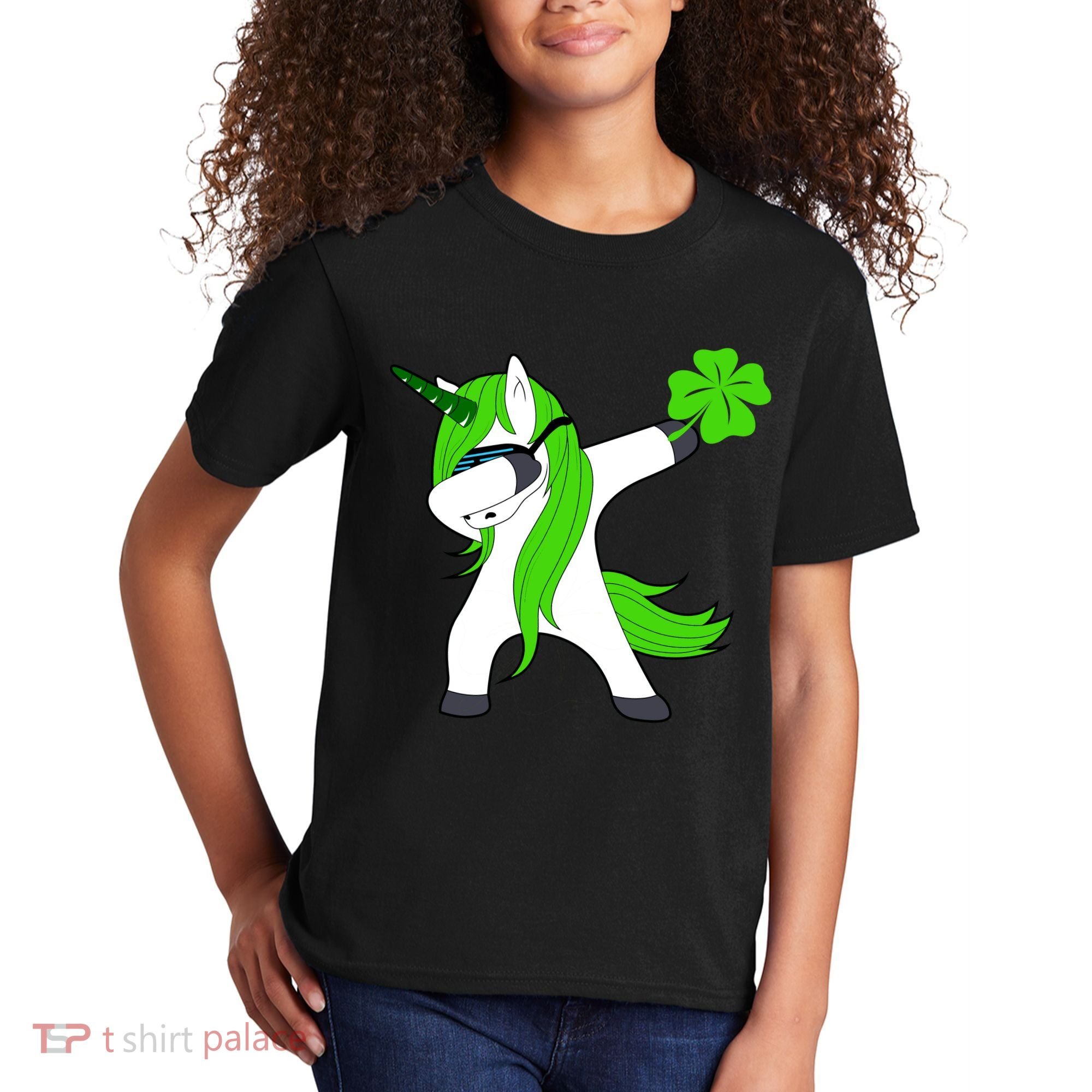 St. Patrick's Day Dabbing Irish Unicorn Kids T-Shirt