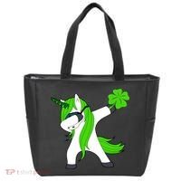 St. Patrick's Day Dabbing Irish Unicorn Tote Bag thumb 0