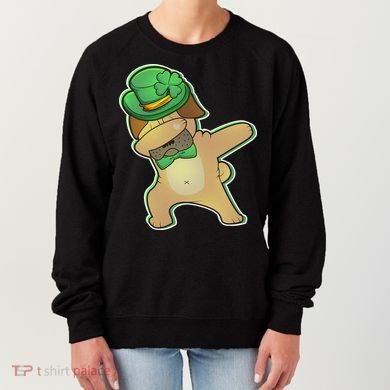 St. Patrick's Day Dabbing Pug Women's Sweatshirt