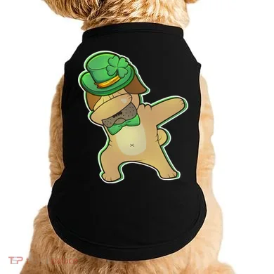 St. Patrick's Day Dabbing Pug Doggie Tank