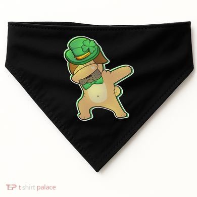 St. Patrick's Day Dabbing Pug USA-Made Doggie Bandana