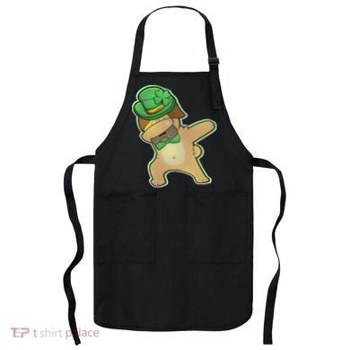 St. Patrick's Day Dabbing Pug Apron