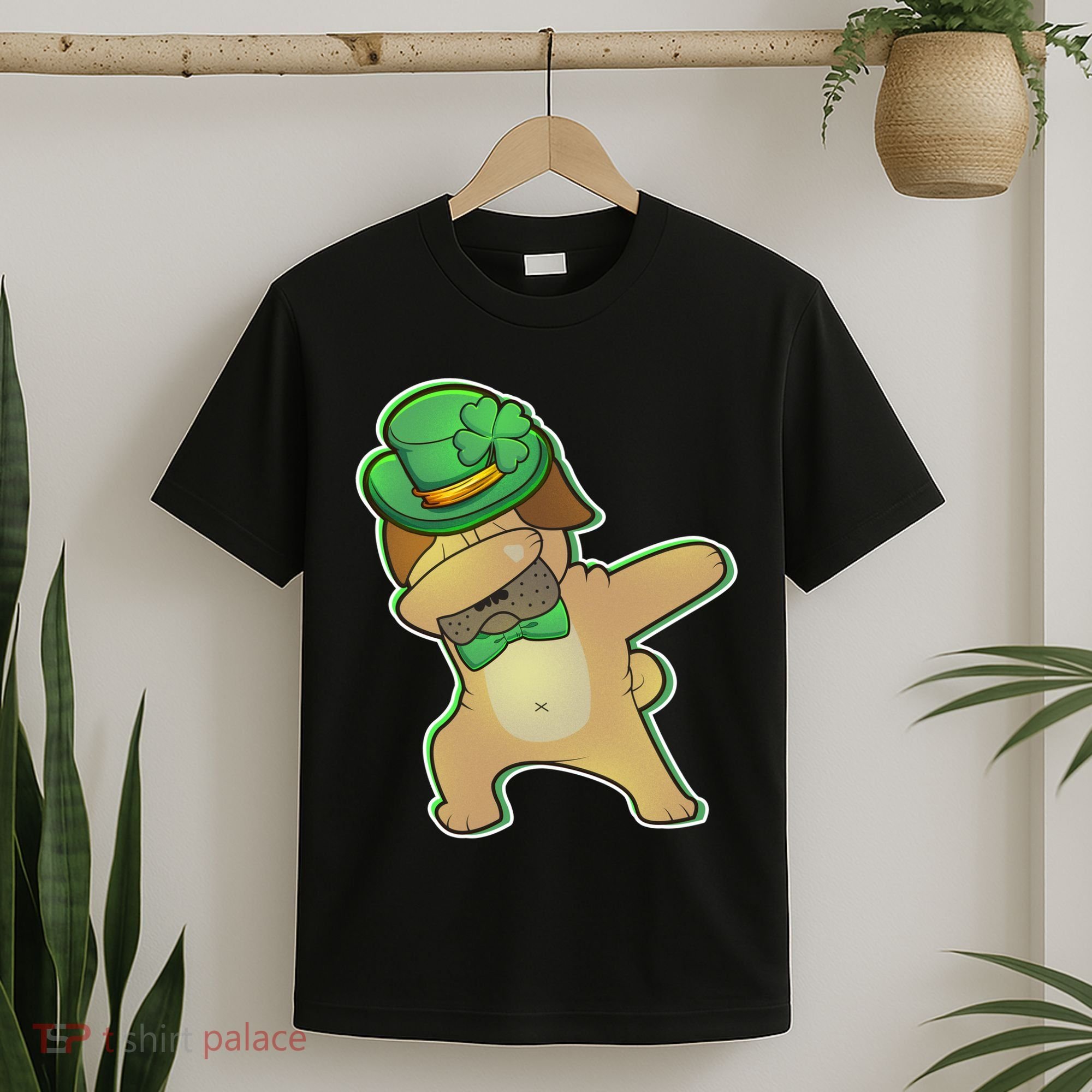 St. Patrick's Day Dabbing Pug T-Shirt