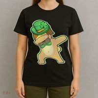 St. Patrick's Day Dabbing Pug T-Shirt thumb 4