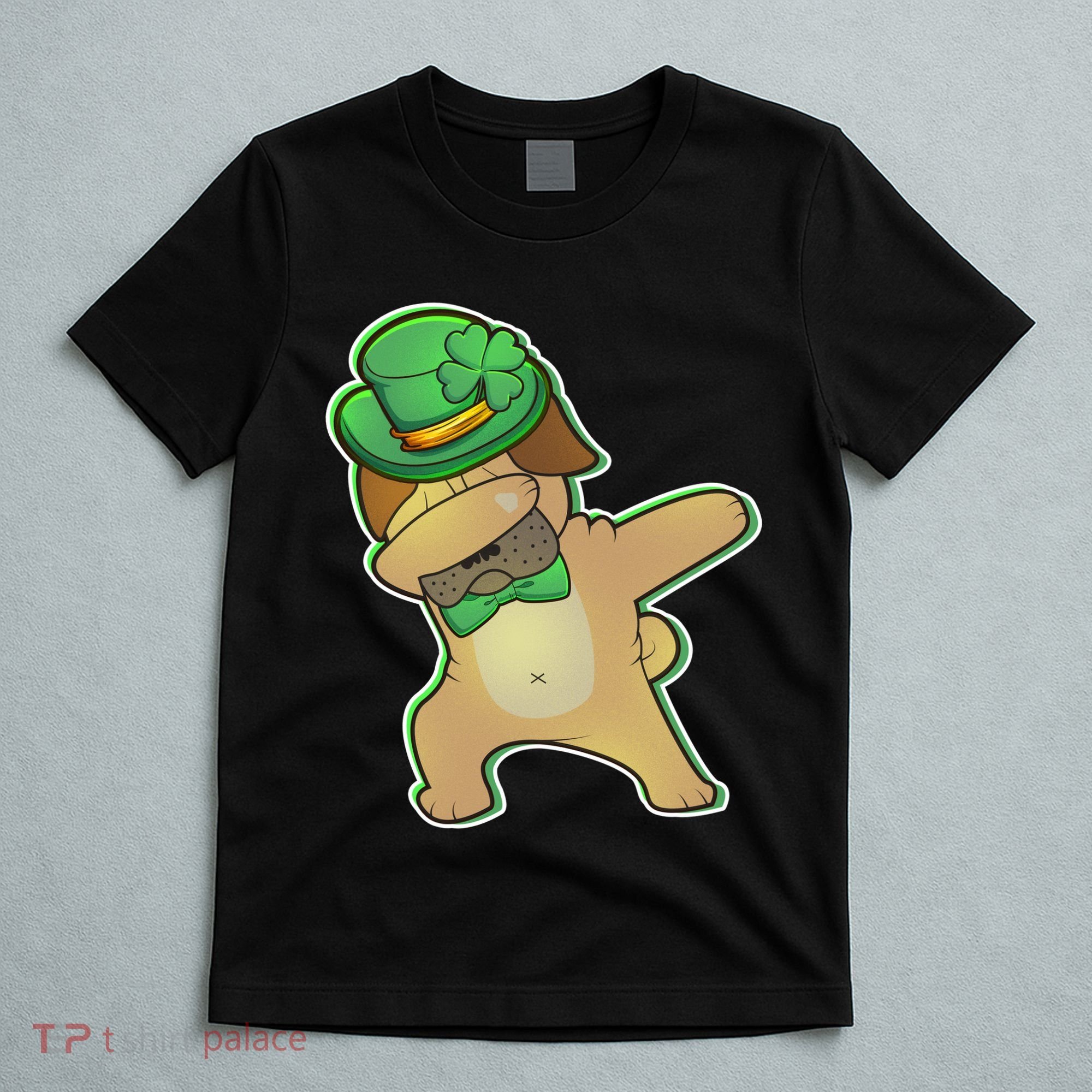 St. Patrick's Day Dabbing Pug T-Shirt