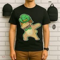 St. Patrick's Day Dabbing Pug T-Shirt thumb 6