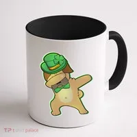 St. Patrick's Day Dabbing Pug Coffee Mug thumb 1