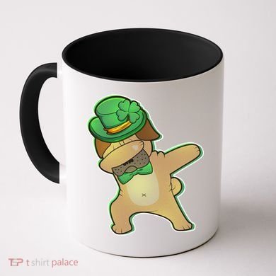 St. Patrick's Day Dabbing Pug Coffee Mug