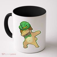 St. Patrick's Day Dabbing Pug Coffee Mug thumb 0