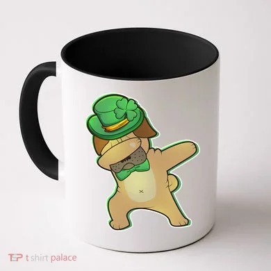 St. Patrick's Day Dabbing Pug Coffee Mug