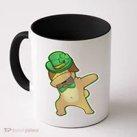 St. Patrick's Day Dabbing Pug Coffee Mug thumb 0