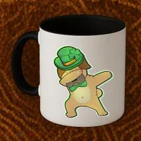 St. Patrick's Day Dabbing Pug Coffee Mug thumb 2