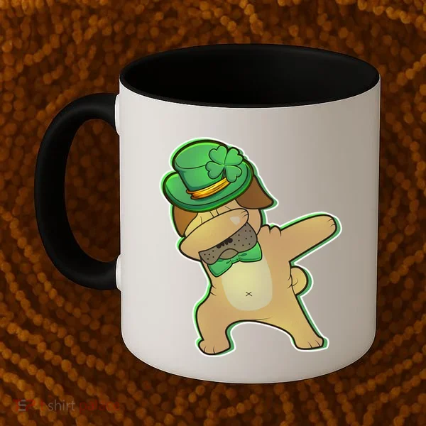 St. Patrick's Day Dabbing Pug Coffee Mug