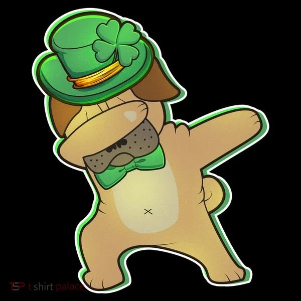 St. Patrick's Day Dabbing Pug Coffee Mug