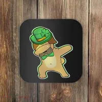 St. Patrick's Day Dabbing Pug Coaster thumb 0