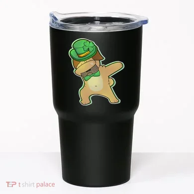 St. Patrick's Day Dabbing Pug Tumbler