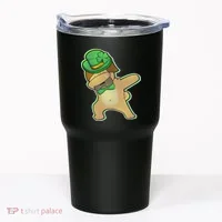 St. Patrick's Day Dabbing Pug Tumbler thumb 0