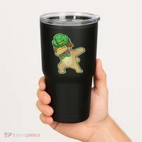 St. Patrick's Day Dabbing Pug Tumbler thumb 2