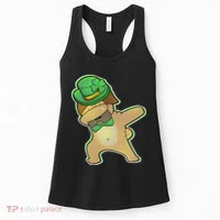 St. Patrick's Day Dabbing Pug Women's Tank Top thumb 0