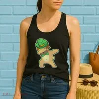 St. Patrick's Day Dabbing Pug Women's Tank Top thumb 2