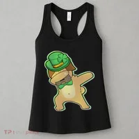 St. Patrick's Day Dabbing Pug Women's Tank Top thumb 3