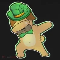St. Patrick's Day Dabbing Pug Women's Tank Top thumb 5