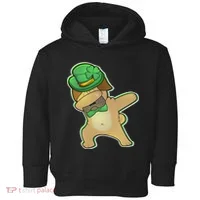St. Patrick's Day Dabbing Pug Toddler Hoodie thumb 0