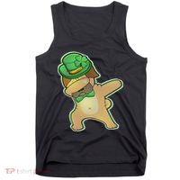 St. Patrick's Day Dabbing Pug Tank Top thumb 0