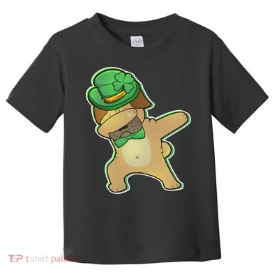 St. Patrick's Day Dabbing Pug Toddler T-Shirt