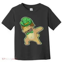 St. Patrick's Day Dabbing Pug Toddler T-Shirt thumb 0