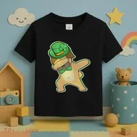 St. Patrick's Day Dabbing Pug Toddler T-Shirt thumb 3