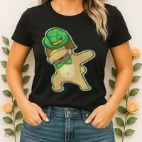 St. Patrick's Day Dabbing Pug Women's T-Shirt thumb 2