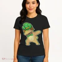 St. Patrick's Day Dabbing Pug Women's T-Shirt thumb 4