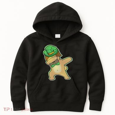 St. Patrick's Day Dabbing Pug Kids Hoodie