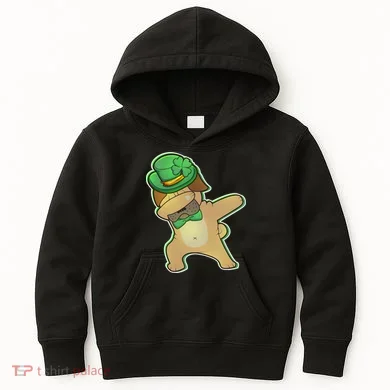 St. Patrick's Day Dabbing Pug Kids Hoodie