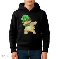 St. Patrick's Day Dabbing Pug Kids Hoodie thumb 4